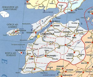 Çanakkale, kuzeybatı Anadolu’da, kendi adıyla anılan boğazın kıyısında yer alan