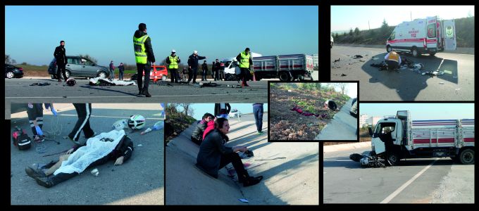 Biga’da 22 Aralık Salı günü saat:13.00’da meydana gelen trafik kazasında